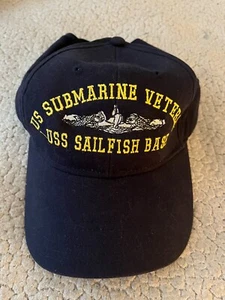 U.S. Submarine Veteran Ball Cap USS Sailfish Base - blue adj - Picture 1 of 6