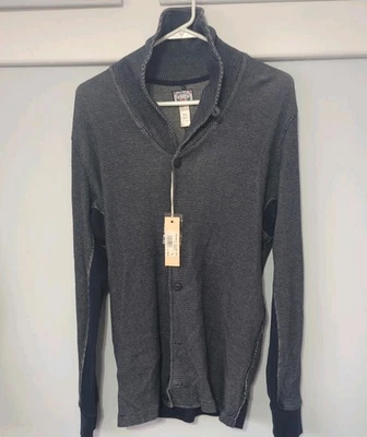 Diesel Men's Navy Blue Long Sleeves Button upSweater - Size M   - Image 1 of 4