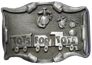 USMC Reserve Toys For Tots "Thank You" 1995 LTD Edition Gürtelschnalle Chicagoland - Bild 1 von 5