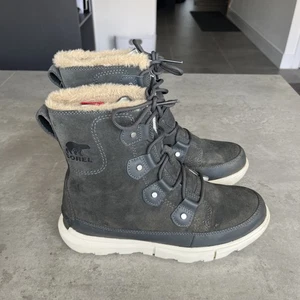 Sorel Explorer II Joan Acogedoras Botas Mujer’s Talla 6 Gris Exterior Invierno - Imagen 1 de 9