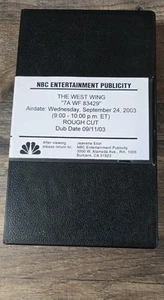 WEST WING NBC Entertainment Publicity "7A WF 83429" Sept 24 2003 ROUGH CUT VHS - Picture 1 of 8