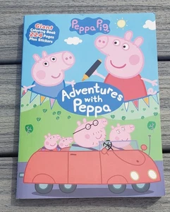 Peppa Pig Adventures with Peppa Giant Coloring Book 224 Pgs Plus Stickers Unused - Picture 1 of 7
