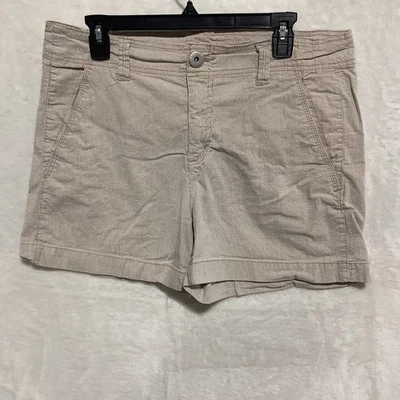 VTG Faded Glory Shorts Light Corduroy Pin Striped Stretch High Rise Women Sz 12 - Image 1 of 4