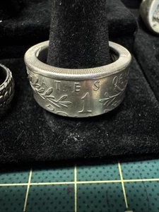 .999 Silber Ring mit einer Dollar Münze, Größe -11,5 - Bild 1 von 5