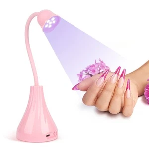 XSMNER UV LED Nail Lamp Portable Mini Nail Dryer 360° Rotatable Hands Free Qu... - Picture 1 of 8