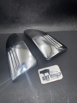 Cubiertas laterales cromadas de caja de aire Kawasaki 1981-83 KZ1000J KZ1000 KZ 1000 KZ1100 P LTD Foto 1 de 4