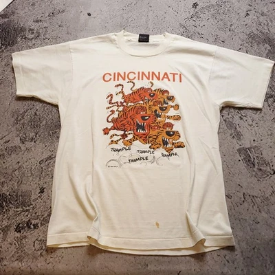 Camiseta grande vintage de los Cincinnati Bengals dibujos animados NFL Foto 1 de 4