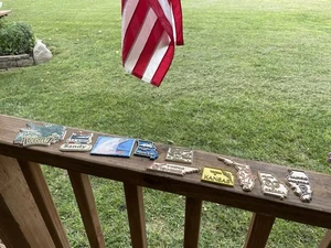 10 Pc Vintage state –Capital magnet lot ~FL LA TN IL KS CO GA AL MO Rubber READ - Picture 1 of 12