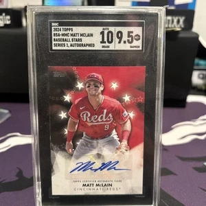 Serie 1 Topps 2024 - Autógrafos de estrellas de béisbol Matt McLain #BSA-MMC SGC 10/9,5 - Imagen 1 de 4