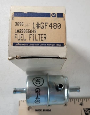 Filtro de combustible ACDelco GM GF480 NOS 1975-1988 Dodge Chrysler Plymouth 25055048 Foto 1 de 4