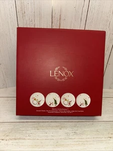 Lenox Christmas Green Porcelain Accent Plates Dishwasher Microwave Safe New - Picture 1 of 2