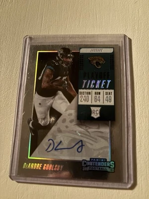 2018 Contenders Football DeAndre Goolsby Rookie Playoff Ticket Auto Card/99 - Image 1 of 2