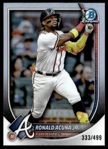 2025 Bowman Chrome Refractor Ronald Acuna Jr. 333/499 Braves #13 C25 - Picture 1 of 2