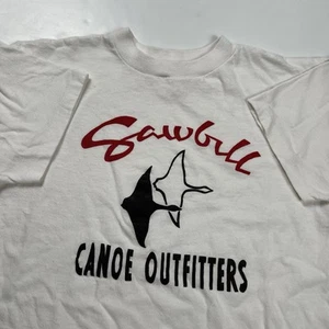 024 - VINTAGE 70s COLLEGIATE PACIFIC SAWBULL CANOE OUTFITTERS T SHIRT - Picture 1 of 4