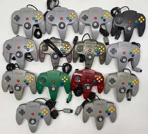 Nintendo 64 N64 Controller Lot Of 14 Loose Stick OEM Authentic For Parts. - Picture 1 of 6