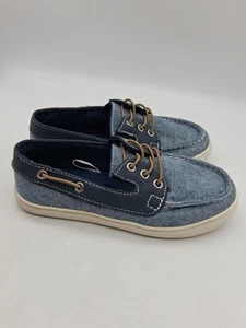 The Children's Place Boy's Chambray Boat Shoes Blue Size US 1 - Picture 1 of 10