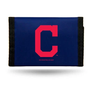 Cleveland Indians MLB Nylon Trifold Wallet - Tri-fold Baseball Wallet - Picture 1 of 6