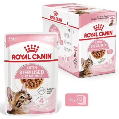 Royal Canin Kitten Sterilised Nassfutter in Sauce für Kätzchen 12x85g - Bild 1 von 4