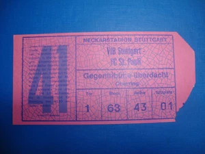 77/78  Ticket VFB Stuttgart FC St. Pauli Hamburg Eintrittskarte Samml Bundesliga - Bild 1 von 2