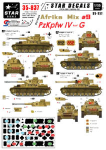 Star Decals 1/35  German Afrika Mix #9 Panzer IV Ausf G decals 35837 x - Picture 1 of 2