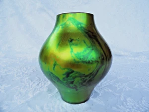 ZSOLNAY/HUNGARY/PECS PORCELAIN EOSIN GLASE VASE - Picture 1 of 7