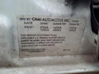 Used Engine Control Module (ECM) fits: 2001 Chevrolet Metro Electronic Control M - Image 1 of 4
