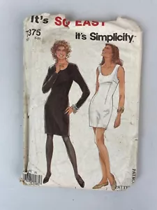 Simplicity 7375 Misses Kleid Darts gefüttert lang/ärmellos passend ungeschnitten Gr. 8-20 - Bild 1 von 2
