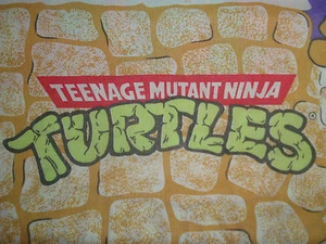 Vtg 80s TEENAGE MUTANT NINJA TURTLES Bed Sheet 1988 4 USE OR CRAFT Top Sheet - Picture 1 of 2