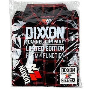 Dixxon Flannel "K&N Filters" Men's Size 2XL XXL Plaid Button Long Sleeve Shirt - Picture 1 of 13