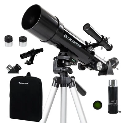 Celestron Travel Scope 60mm Portable Refractor Telescope - Black - Image 1 of 4