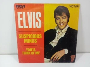 ELVIS SUSPICIOUS MINDS DISCO 45 GIRI VINILE STAMPA SPAGNOLA SPAGNA ESPANA - Picture 1 of 2