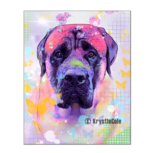 Impresión artística de mastín inglés - Obra de arte para perros por Krystle Cole - Imagen 1 de 4