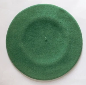 Kangol beret GREEN wool Anglobasque 9.5" crown XS unused vintage IMPERFECT - Picture 1 of 3