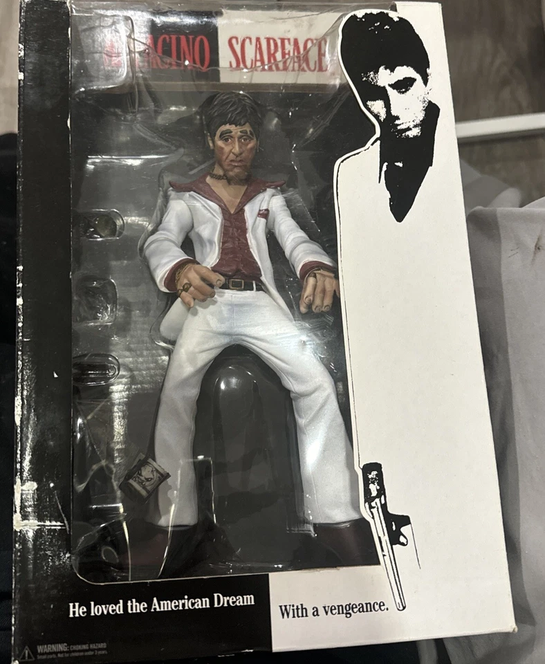 Figura Scarface The Player 10" Traje Blanco Triste Tony Montana 2004 Al Pacino Mezco Foto 1 de 4