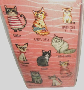 GUEST NAPKINS ~ 20ct ~ 2 Ply ~15 2/3" x 11 2/3" ~ MEOW/CAT BREEDS - Imagen 1 de 1