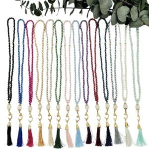 10 Pcs Islamic Prayer Beads Set | 99-Bead Tasbih with Vav Charm & Tassel | Decor - Picture 1 of 5