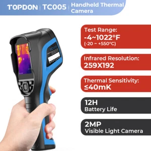 TOPDON TC005 256*192 IR Resolution Dual-Camera Infrared Thermal Imaging Camera - Picture 1 of 15