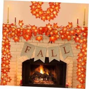 20FT Leaves Garland with Lights Banner, 2Pack 2PCS X 10FT Wtih Light Fall - Picture 1 of 7