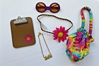 American Girl 🧡 Julie Meet Accessories Glasses Tie Dye Bag Necklace Headband