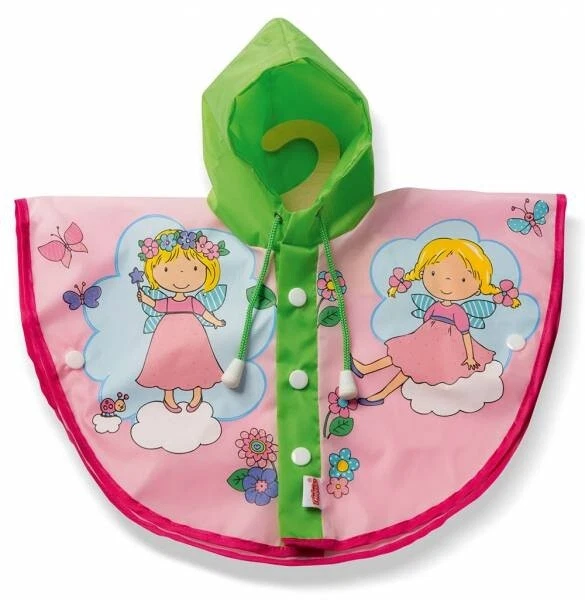 HELESS PUPPENKLEIDUNG REGENCAPE BLUMENFEE 28 - 35 CM PUPPE KLEIDUNG NEU