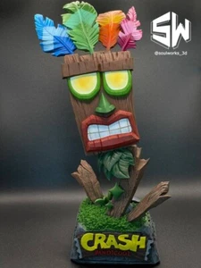 🎨Aku Aku Crash Bandicoot Resin Figure Hand Painted 🎨 - Foto 1 di 4