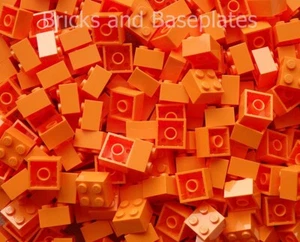 LEGO LADRILLOS 500 x NARANJA 2x2 Pin De Nuevos Juegos Enviados En Una Bolsa Sellada - Imagen 1 de 4