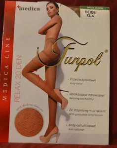 Pantimedias Funpol Medic tejido de compresión 20 Den tacón puro beige M LXL, XXL (BB8) - Imagen 1 de 3