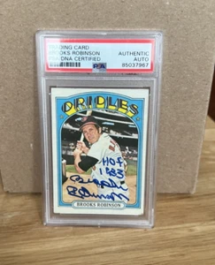 Brooks Robinson Autographed Signed Topps Baseball Card #550 PSA Auth. Slab - Picture 1 of 6