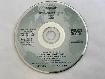 1998 1999 2000 2001 2002 JAGUAR XJ XK NAVIGATION DVD LJD2441GB JAGUAR OEM🟠 - Image 1 of 4