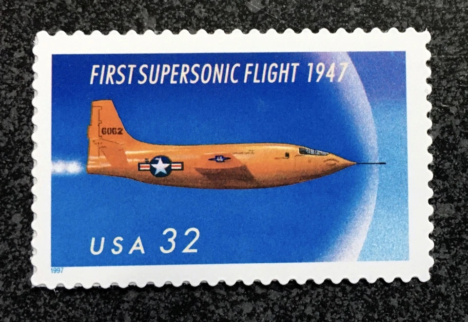 1997USA #3173 32c First Supersonic Flight  Mint NH airplane - Image 1 of 1