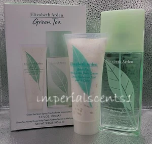 Green Tea Elizabeth Arden 2 PC Set: 100ml Spray + 100ml Honey Drops Body Cream - Picture 1 of 2