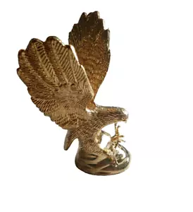 Hampshire American Eagle 24 quilates Caja Hamphire recubierta de oro garras 5" de alto usado en excelente estado - Imagen 1 de 5