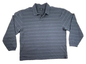 Vintage 1990s Van Heusen Rugby Style Preppy Polo Long Sleeve Shirt Mens 2XL - Picture 1 of 10