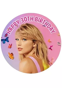 Edible Cake PRECUT edible topper image Taylor Swift - Highest Australian Quality - Picture 1 of 2